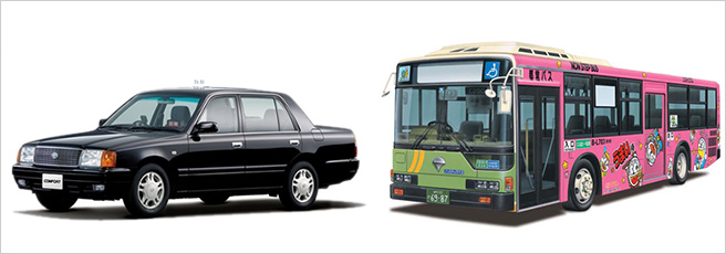 タクシーやバスに使われる日本車とそれらの歴史